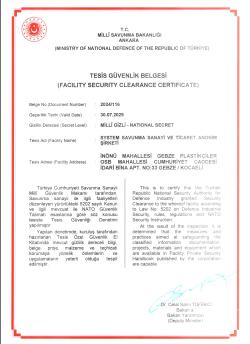 TESİS GÜVENLİK BELGESİ